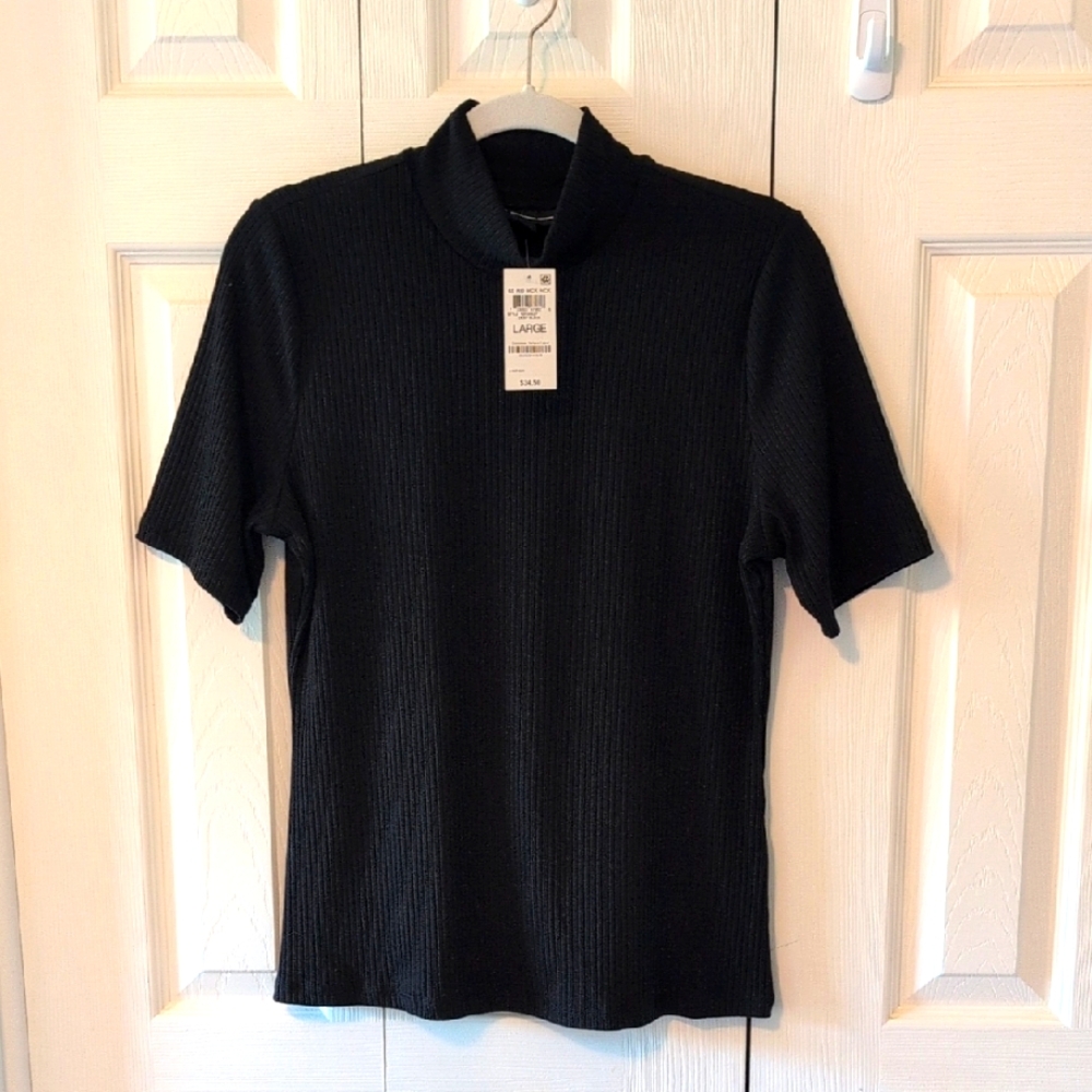 Versatile I.N.C. BLACK Mock Neck Top 🖤 NWT